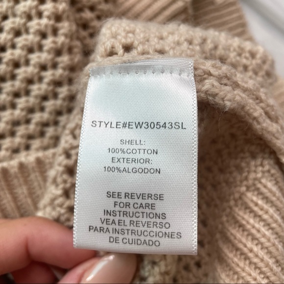 Cream Knit Off Shoulder Sweater - Picture 5 of 5